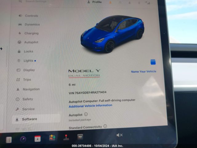 7SAYGDEF4RA271404 Tesla Model Y Performance Dual Motor All-wheel Drive
