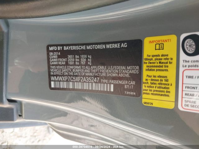 WMWXP7C5XF2A35247 Mini Hardtop Cooper S