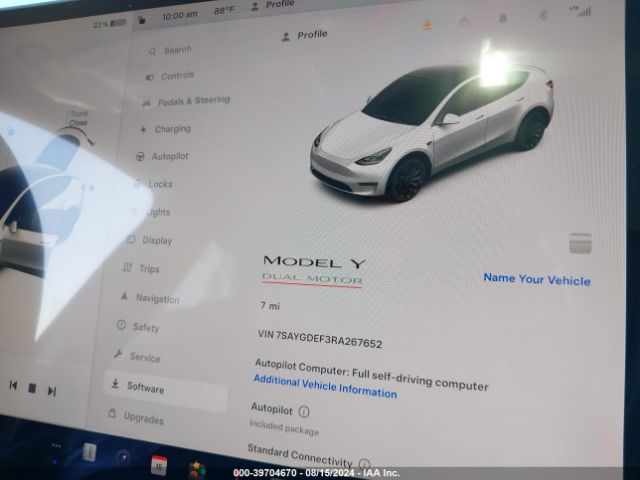 7SAYGDEF3RA267652 Tesla Model Y Performance Dual Motor All-wheel Drive