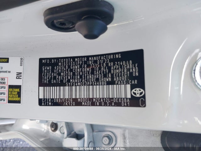 Toyota COROLLA SE 2023 5YFS4MCE2PP144886 Image 9