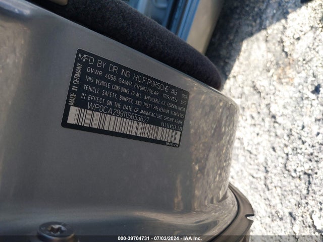 2001 PORSCHE 911 WP0CA29911S653627 Photo 8