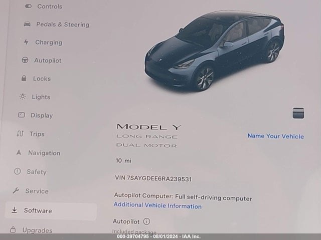 2024 TESLA MODEL Y 7SAYGDEE6RA239531 Photo 6