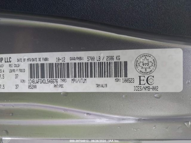 2013 JEEP WRANGLER UNLIMITED 1C4BJWFGXDL546676 Photo 8