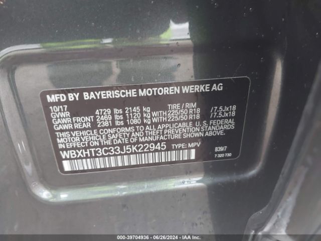 WBXHT3C33J5K22945 BMW X1 Xdrive28i