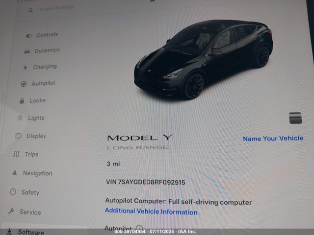 2024 TESLA MODEL Y 7SAYGDED8RF092915 Photo 6