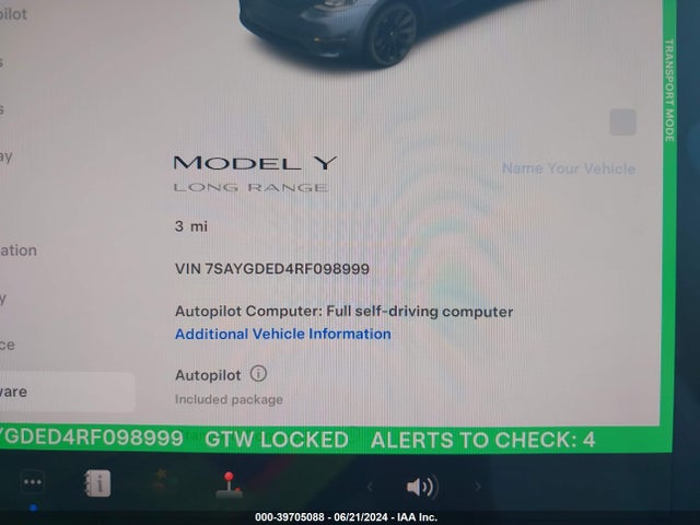 2024 TESLA MODEL Y 7SAYGDED4RF098999 Photo 6