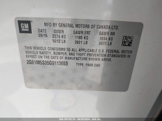 2G61M5S35G9113653 Cadillac Xts Luxury Collection