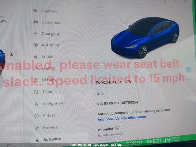 2024 TESLA MODEL 3 5YJ3E1EA3RF750254 Photo 6