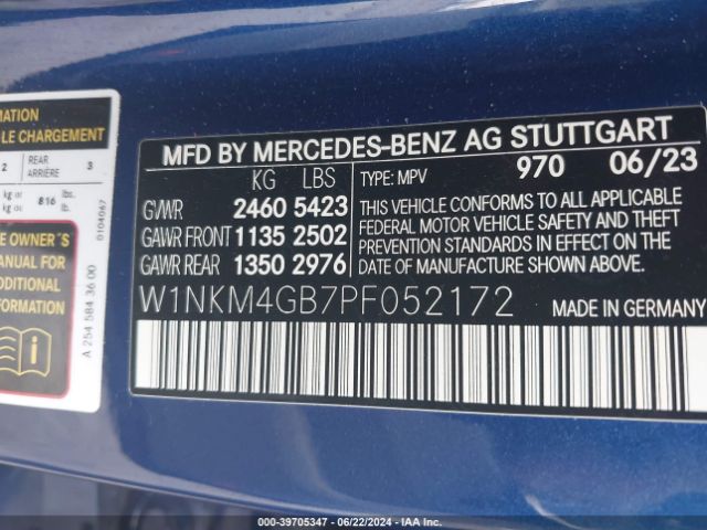 W1NKM4GB7PF052172 Mercedes-Benz Glc 300 Suv