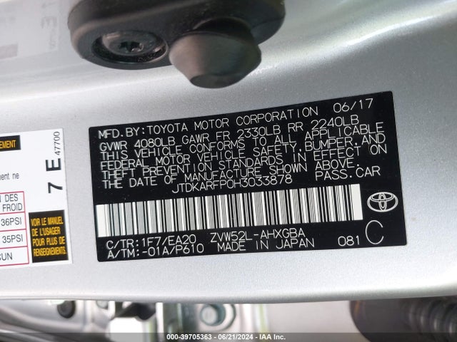 Toyota Prius Prime Premium 2017 JTDKARFP0H3033878 Image 9