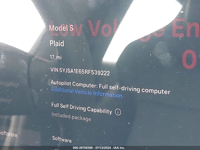 2024 TESLA MODEL S 5YJSA1E65RF539222 Photo 6