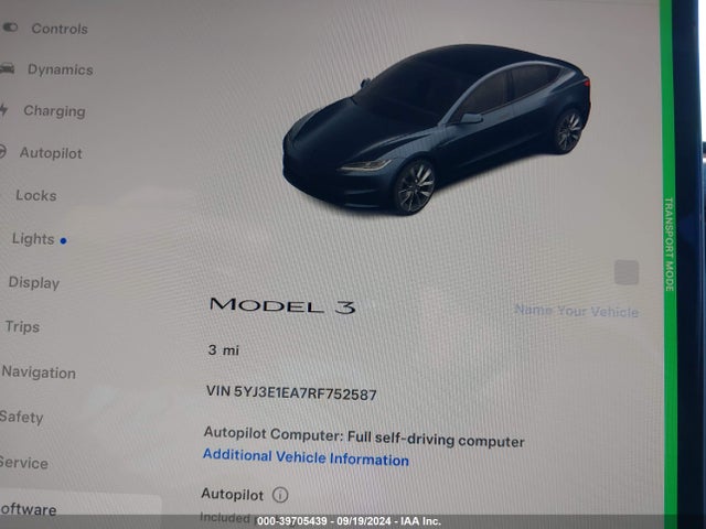 2024 TESLA MODEL 3 5YJ3E1EA7RF752587 Photo 6