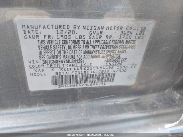 Nissan Versa Sv Xtronic Cvt 2021 3N1CN8EV7ML841391 Image 9