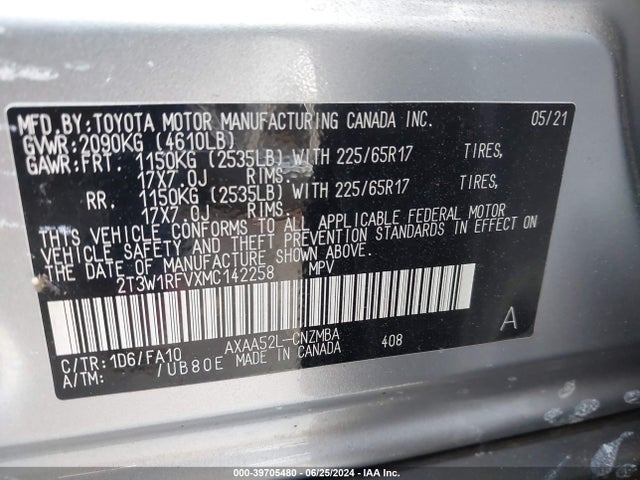 Toyota Rav4 Xle 2021 2T3W1RFVXMC142258 Image 9