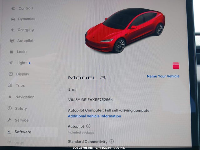 2024 TESLA MODEL 3 5YJ3E1EAXRF752664 Photo 6