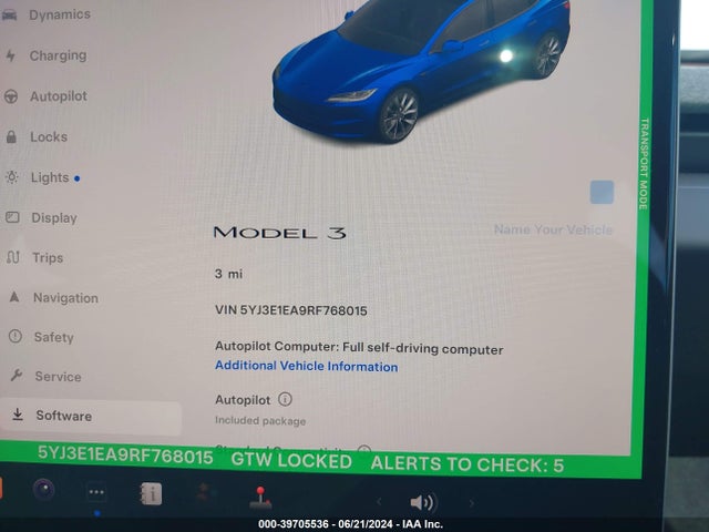 2024 TESLA MODEL 3 5YJ3E1EA9RF768015 Photo 6