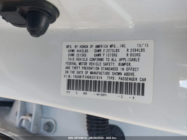 19UUB1F34GA001614 Acura TLX