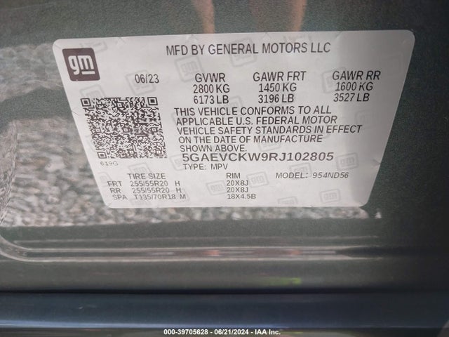 5GAEVCKW9RJ102805 Buick Enclave Avenir Awd