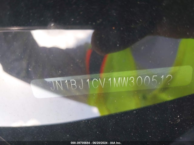 JN1BJ1CV1MW300512 Nissan Rogue Sport Sl Fwd Xtronic Cvt