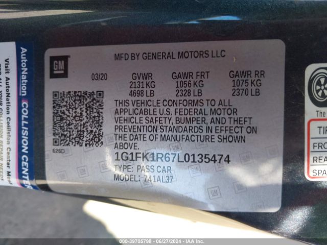 1G1FK1R67L0135474 Chevrolet Camaro Rwd  Zl1