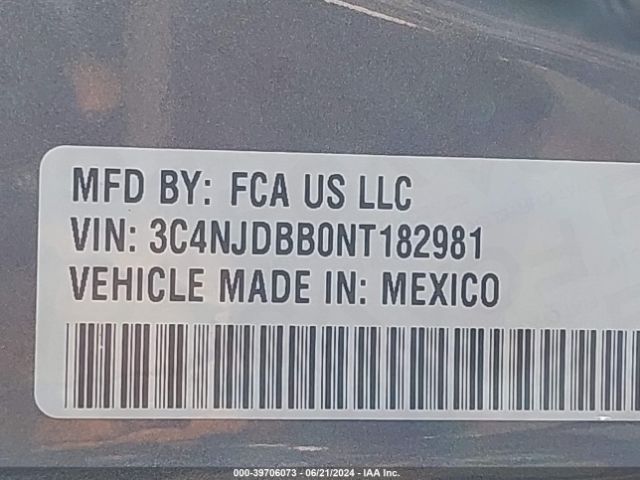 3C4NJDBB0NT182981 Jeep Compass Latitude 4x4