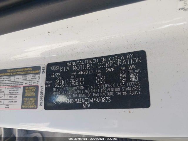 KIA Sportage Lx 2021 KNDPM3AC1M7920875 Image 9