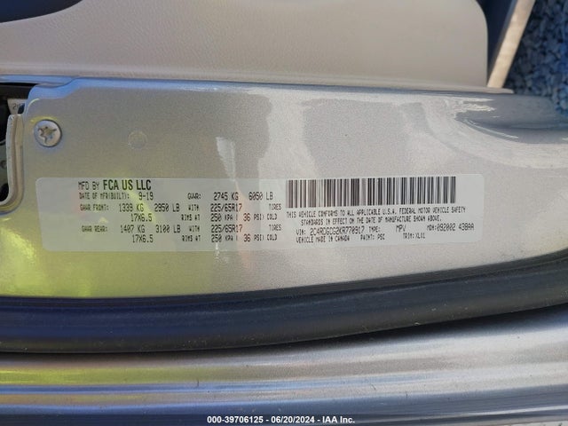 Dodge Grand Caravan Sxt 2019 2C4RDGCG2KR770917 Image 9