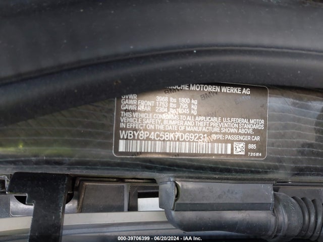 BMW I3 120ah W/range Extender 2019 WBY8P4C58K7D69231 Image 9