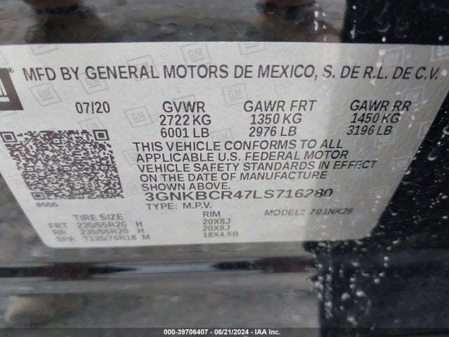 Chevrolet Blazer Fwd 2lt 2020 3GNKBCR47LS716280 Image 9