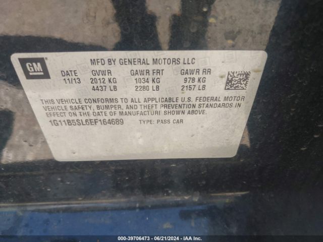 1G11B5SL6EF164689 Chevrolet Malibu 1ls