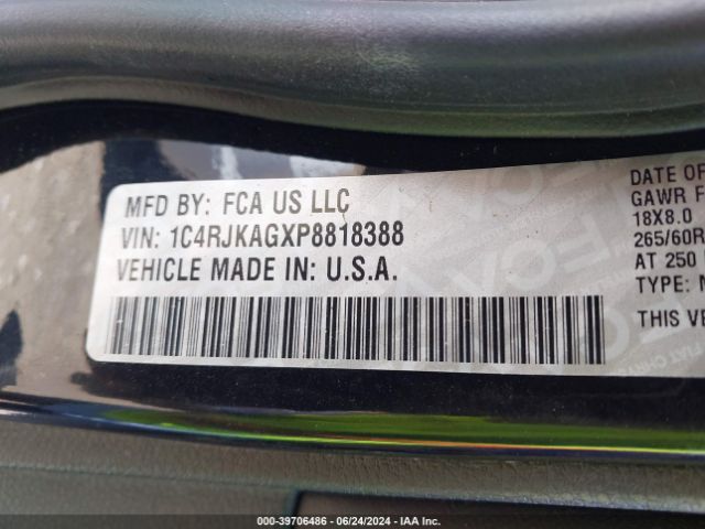 1C4RJKAGXP8818388 Jeep Grand Cherokee L Laredo 4x4
