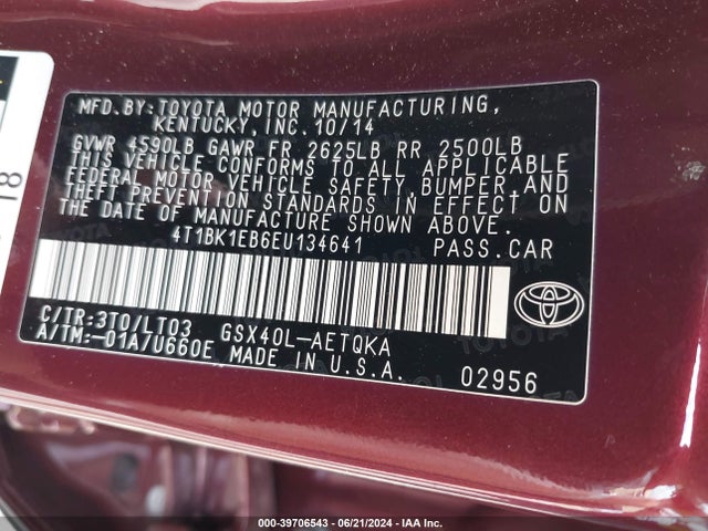 Toyota Avalon Xle Touring 2014 4T1BK1EB6EU134641 Image 9