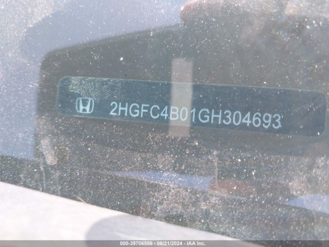 2HGFC4B01GH304693 Honda Civic Lx-p