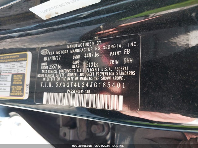 KIA Optima Lx 2018 5XXGT4L34JG185401 Image 9