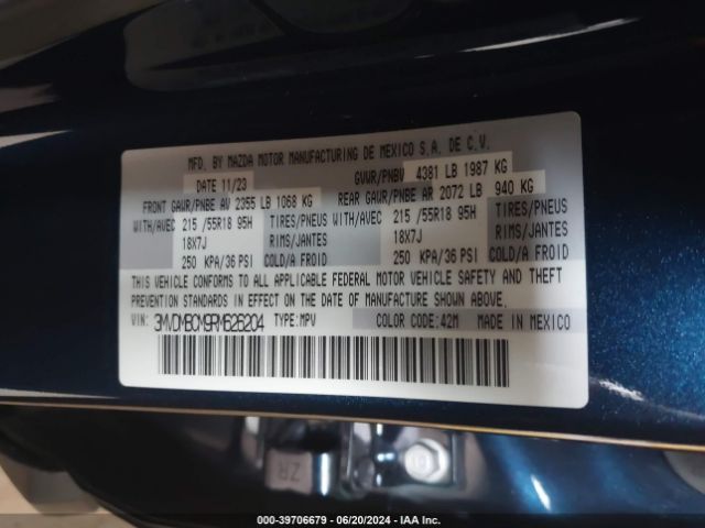 3MVDMBCM9RM626204 Mazda Cx-30 2.5 S Preferred Package