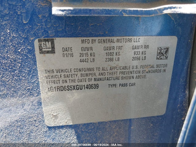 Chevrolet Volt Premier 2016 1G1RD6S5XGU140639 Image 9