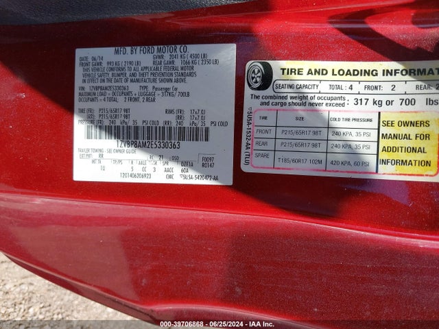 Ford Mustang V6 2014 1ZVBP8AM2E5330363 Image 7