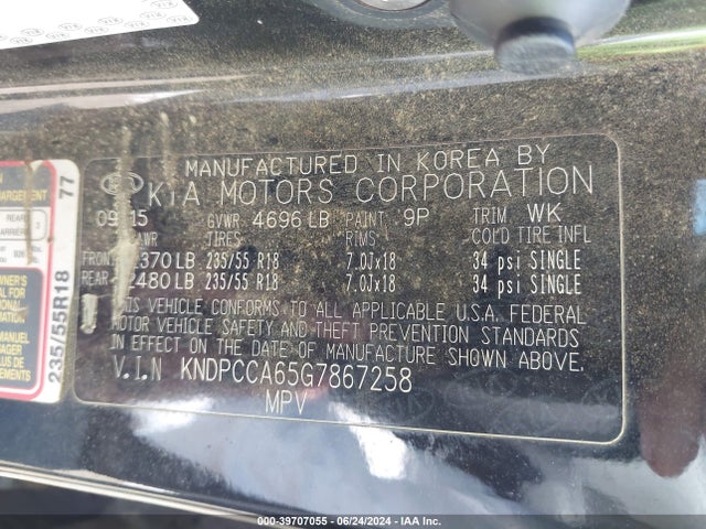 KIA Sportage Sx 2016 KNDPCCA65G7867258 Image 9