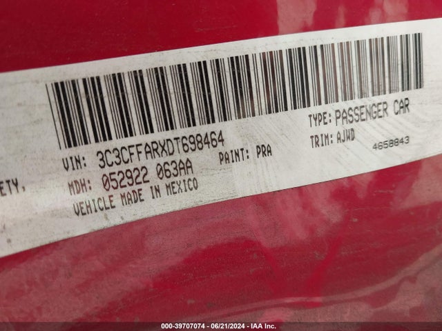 2013 FIAT 500 3C3CFFARXDT698464 Photo 8