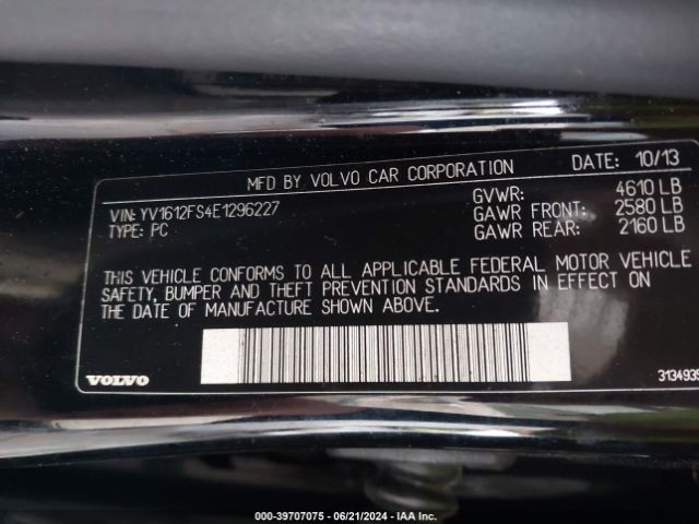 YV1612FS4E1296227 Volvo S60 T5/t5 Platinum/t5 Premier/t5 Premier Plus
