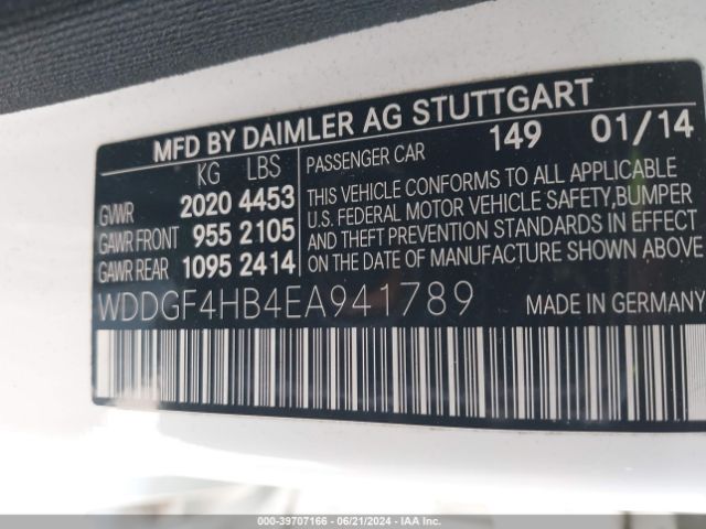 WDDGF4HB4EA941789 Mercedes-Benz C 250 Luxury/sport