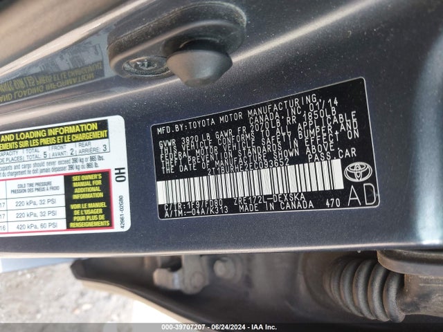 Toyota Corolla S Plus 2014 2T1BURHE2EC093652 Image 9
