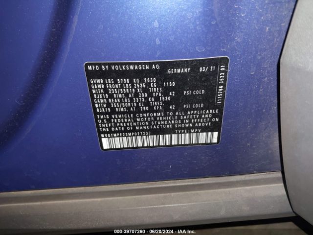 WVGTMPE23MP027237 Volkswagen ID.4 PRO S