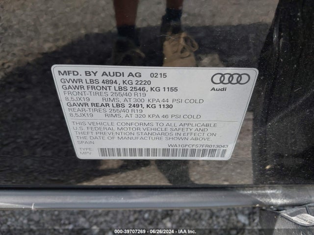 WA1GFCFS7FR013043 Audi Q3 2.0t Premium Plus