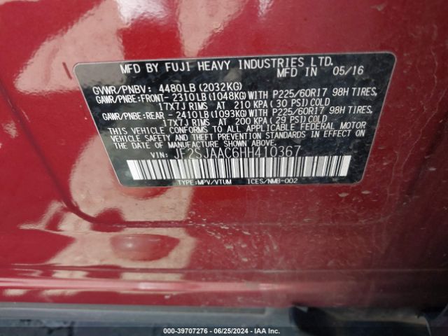 JF2SJAAC6HH410367 Subaru Forester 2.5i