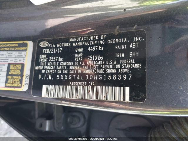 5XXGT4L30HG158397 KIA Optima Lx