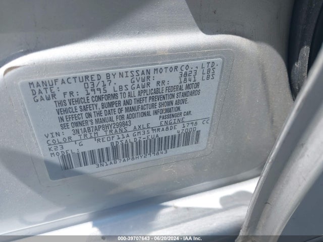 Nissan SENTRA SV 2017 3N1AB7AP8HY299843 Image 9
