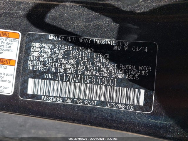 Scion Fr-s Monogram 2014 JF1ZNAA18E8708601 Image 9