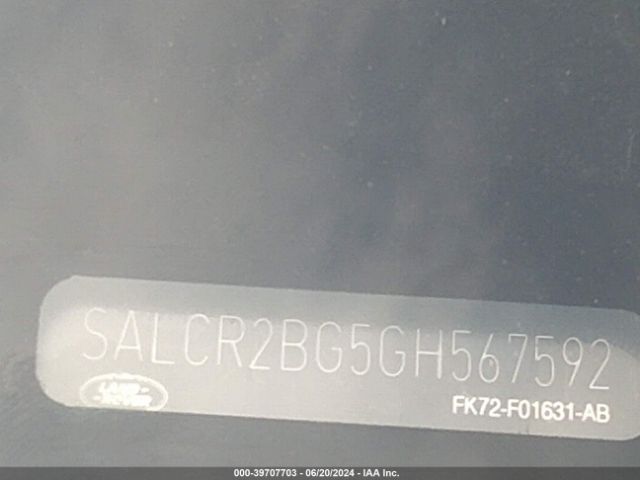 SALCR2BG5GH567592 Land Rover Discovery Sport Hse