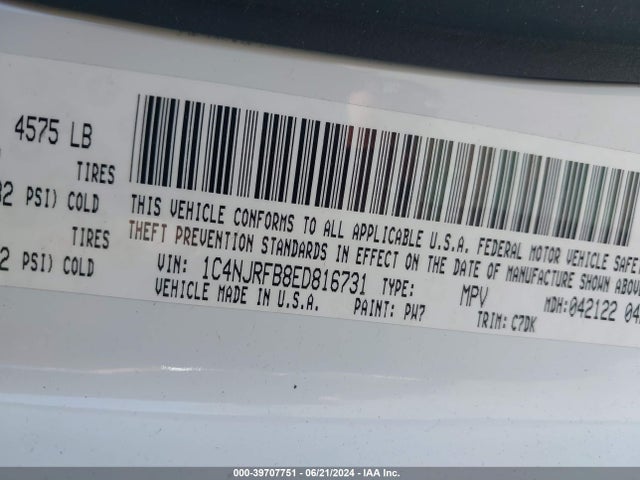 Jeep Patriot Latitude 2014 1C4NJRFB8ED816731 Image 9